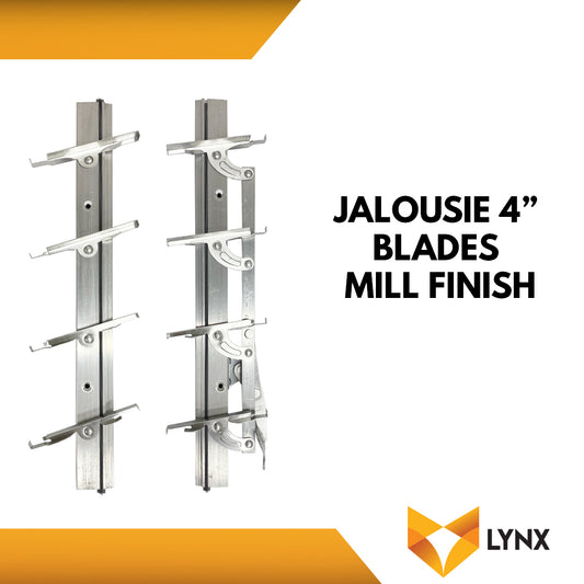 Jalousie Frame 4 Blades for Louver Window 1 Pair