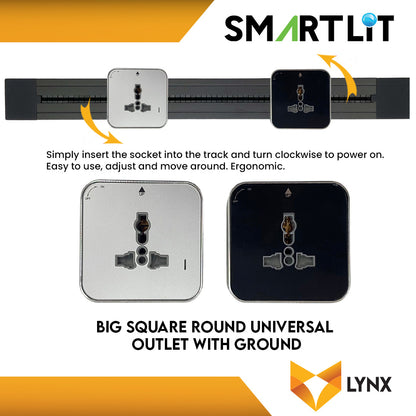 SMARTLIT Movable Power Track Socket