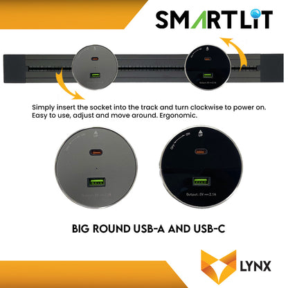 SMARTLIT Movable Power Track Socket