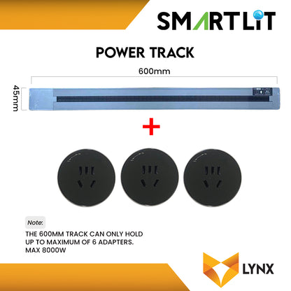 SMARTLIT Movable Power Track Socket 88mm x 600mm