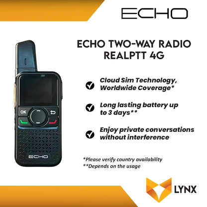 ECHO E10 Two-Way Radio REALPTT (Push-to-Talk) 4G