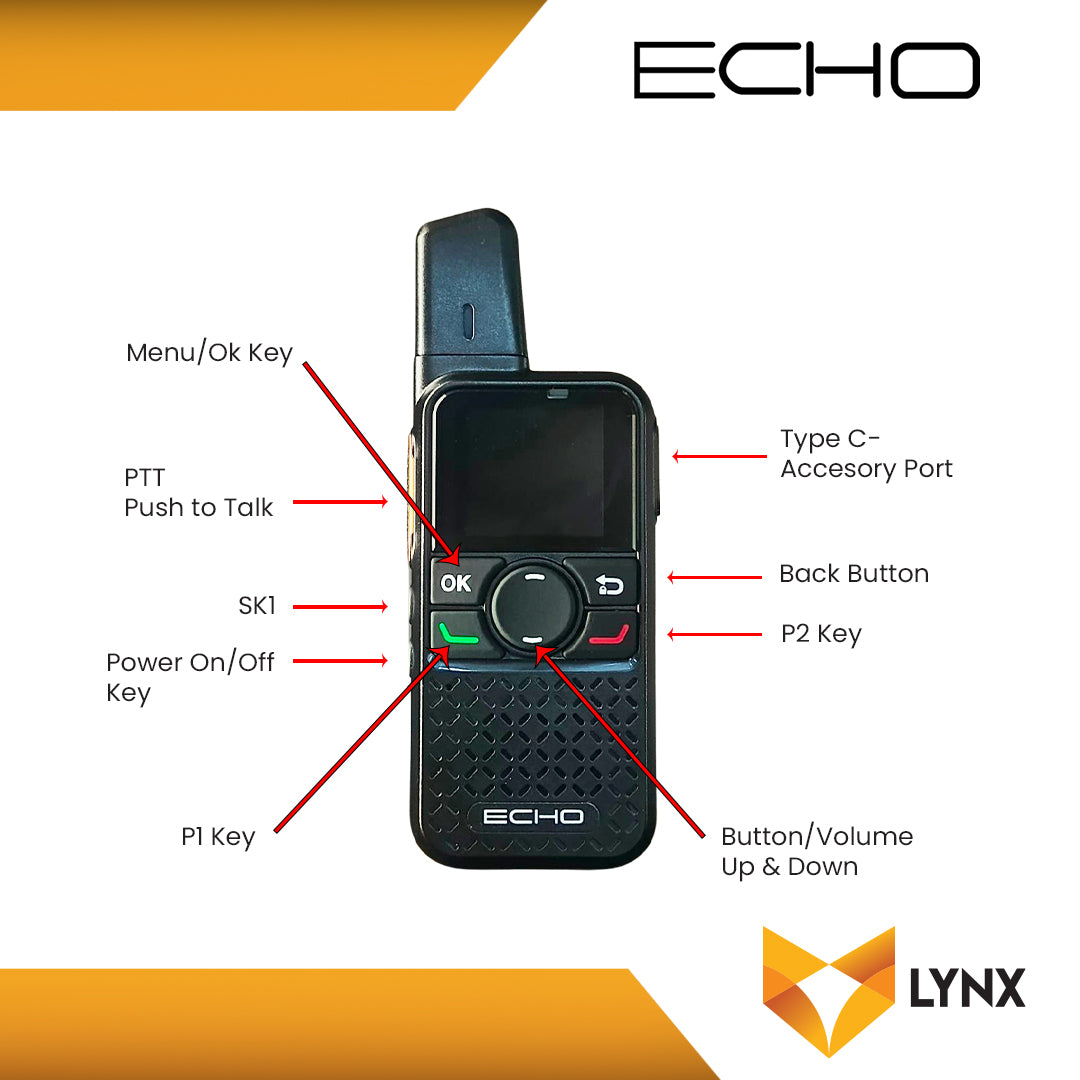 ECHO E10 Two-Way Radio REALPTT (Push-to-Talk) 4G